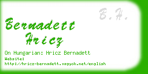 bernadett hricz business card